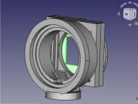 Medium format off-axis adapter 3D CAD