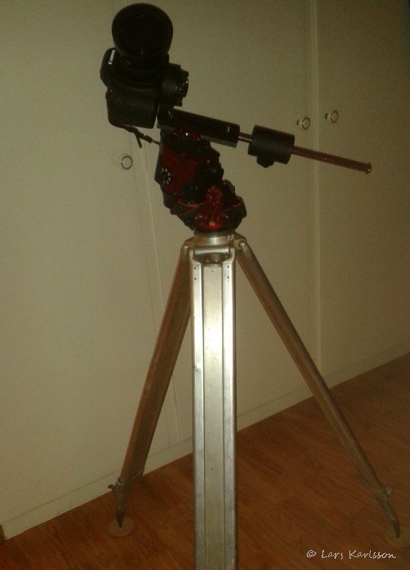 Tripod with Star Adventure and Canon 6D camera and Sigma 150mm f2.8 lens