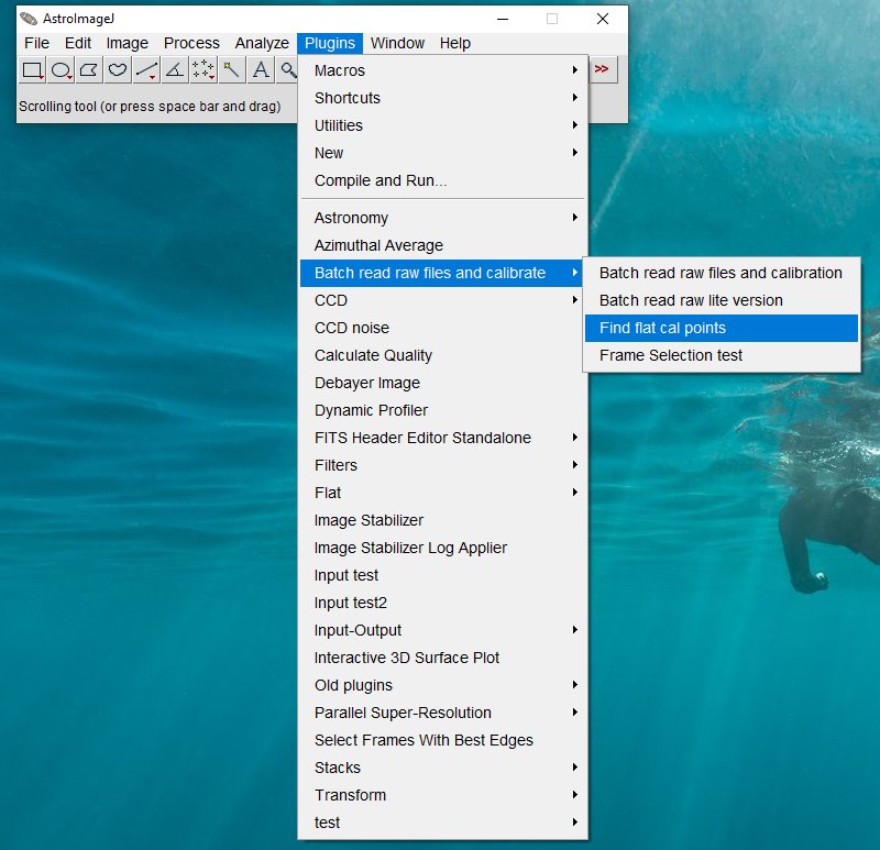AstroImageJ macro 'Find flat cal points'