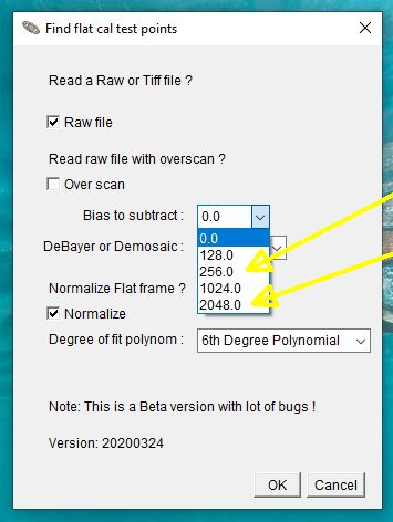 AstroImageJ macro 'Find flat cal points'