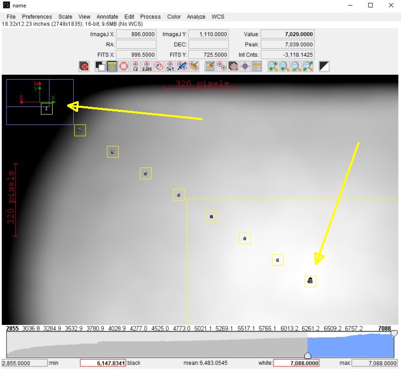 AstroImageJ macro 'Find flat cal points'