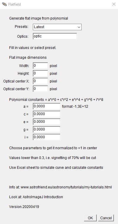 AstroImageJ plugin Flatfield