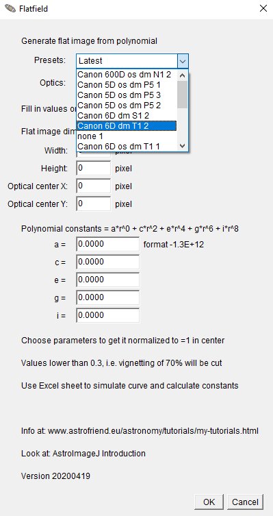 AstroImageJ plugin Flatfield