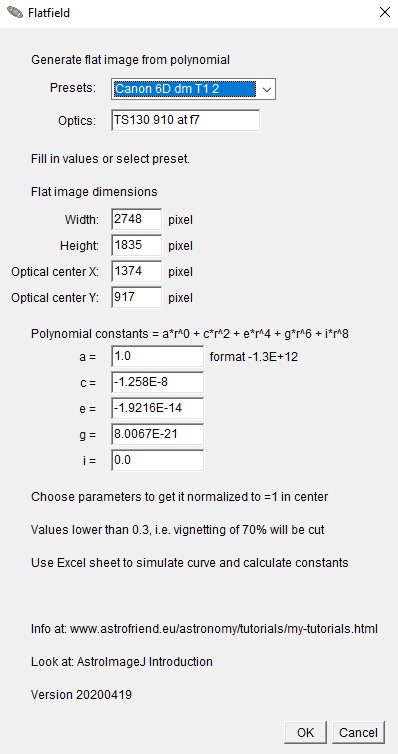 AstroImageJ plugin Flatfield