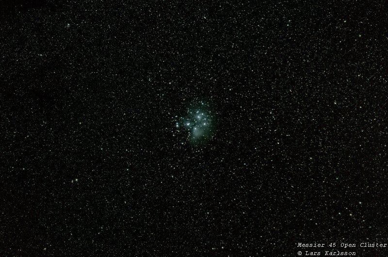 Messier 13 sample image, Gimp