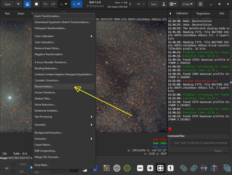 Tutorial: Siril deconvolution