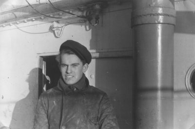 Evert ombord på M/S Canton, 1939