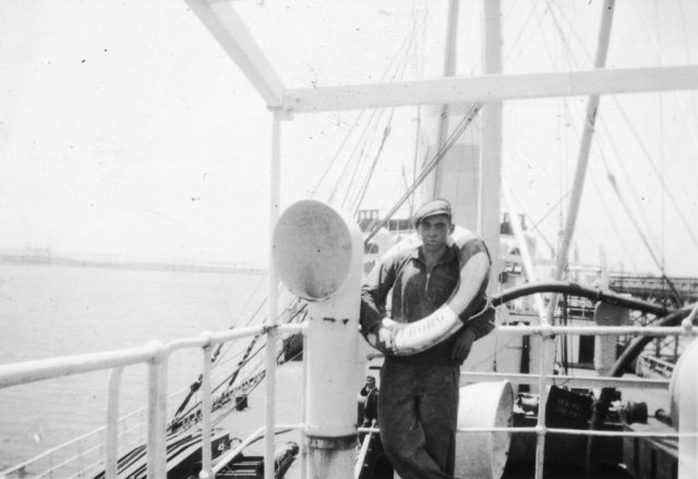 Evert ombord på M/S Canton, 1939