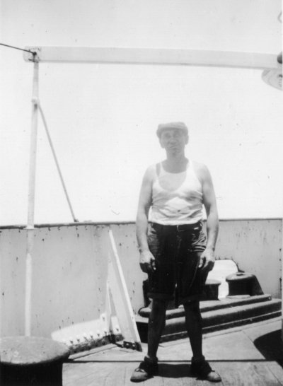 Evert ombord på M/S Canton, 1939