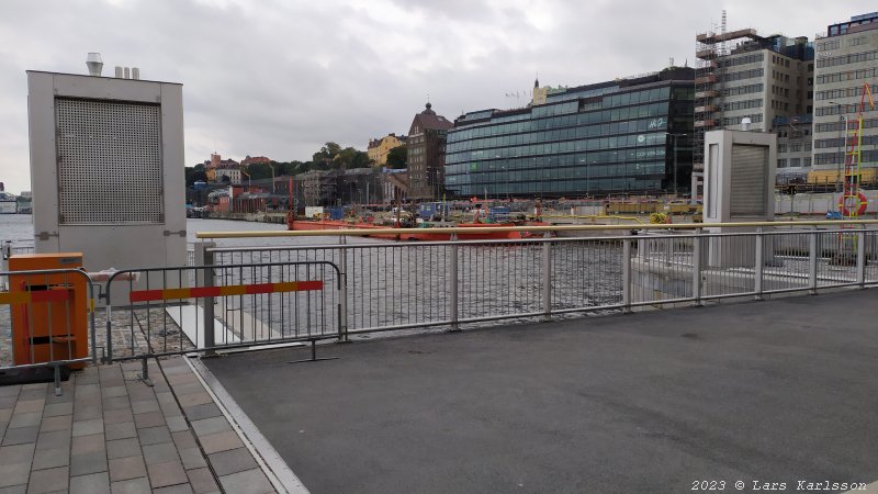 Stockholm Nya Slussen, nya Södermalmstorg underifrån, september 2023