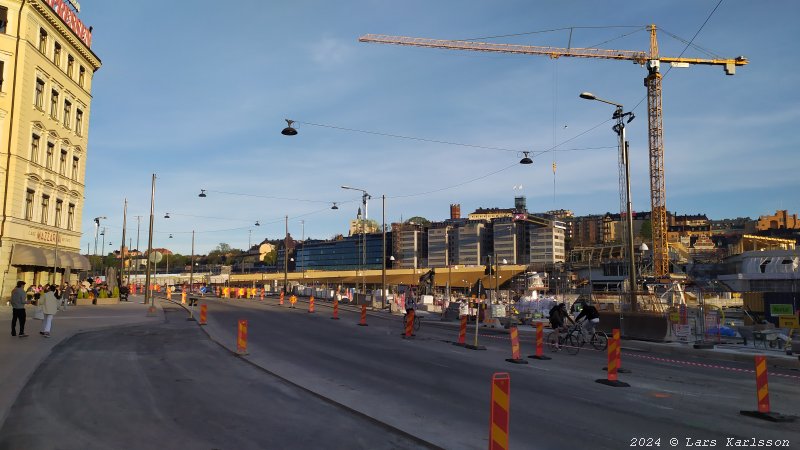 Stockholm Nya Slussen, snart invigs en deletapp, maj 2024