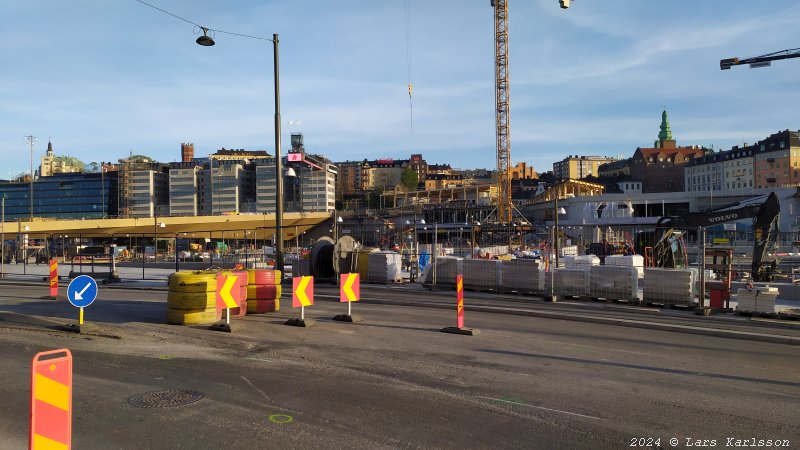 Stockholm Nya Slussen, snart invigs en deletapp, maj 2024