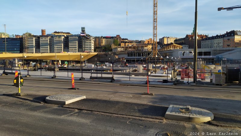 Stockholm Nya Slussen, snart invigs en deletapp, maj 2024