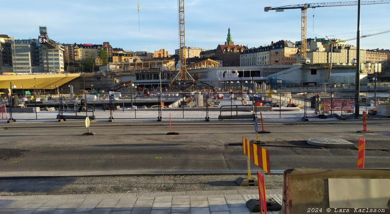 Stockholm Nya Slussen, snart invigs en deletapp, maj 2024