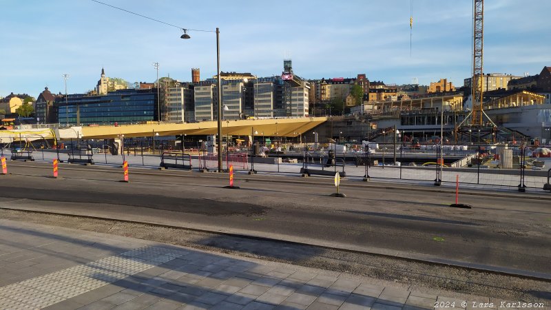 Stockholm Nya Slussen, snart invigs en deletapp, maj 2024