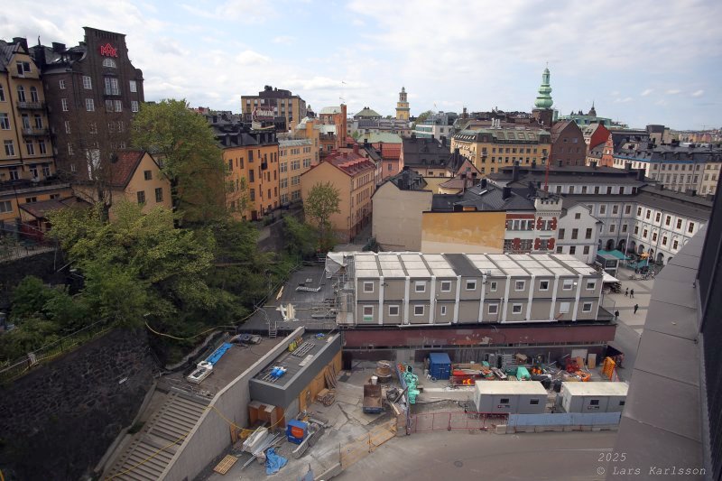 Stockholm Nya Slussen, Slussen från Katarinahissen, maj 2025