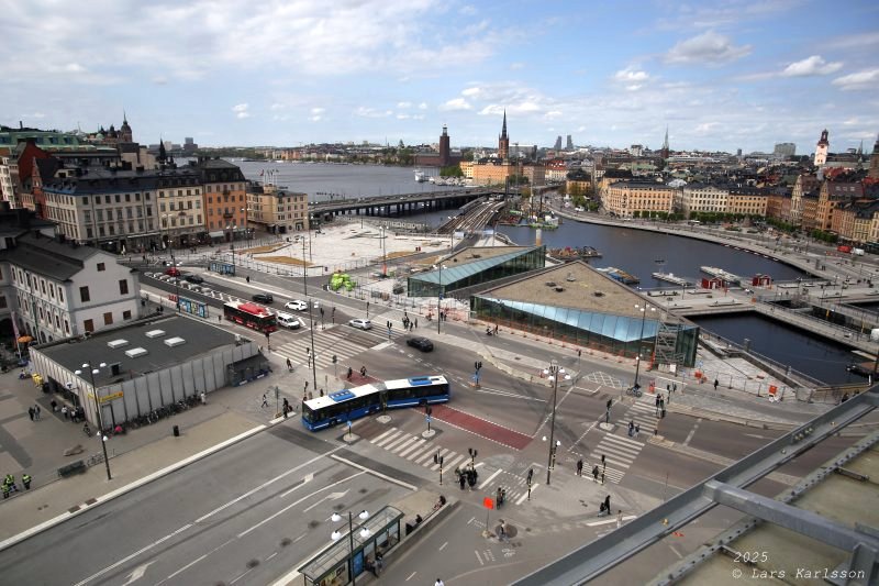 Stockholm Nya Slussen, Slussen från Katarinahissen, maj 2025