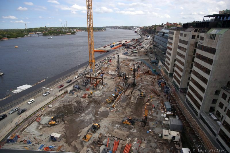 Stockholm Nya Slussen, Slussen från Katarinahissen, maj 2025