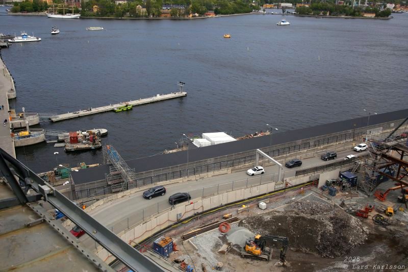 Stockholm Nya Slussen, Slussen från Katarinahissen, maj 2025