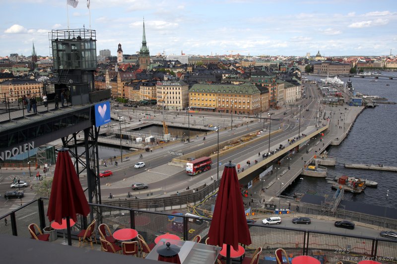 Stockholm Nya Slussen, Slussen från Katarinahissen, maj 2025
