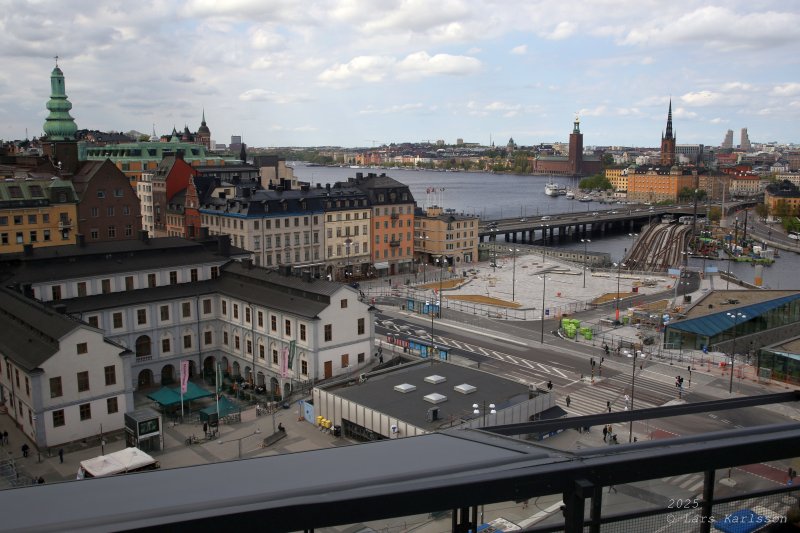 Stockholm Nya Slussen, Slussen från Katarinahissen, maj 2025