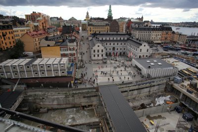 Gondolen takbar vid Slussen i Stockholm