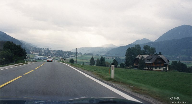 By car from Stockholm in Sweden to Germany and Austria, 1988