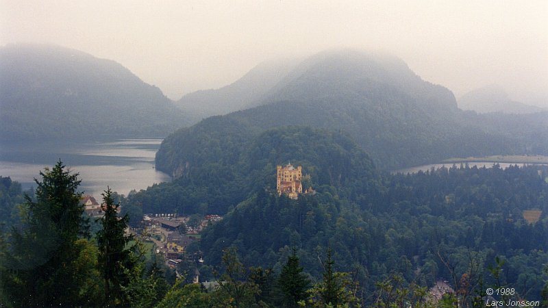 By car from Stockholm in Sweden to Germany and Austria, 1988