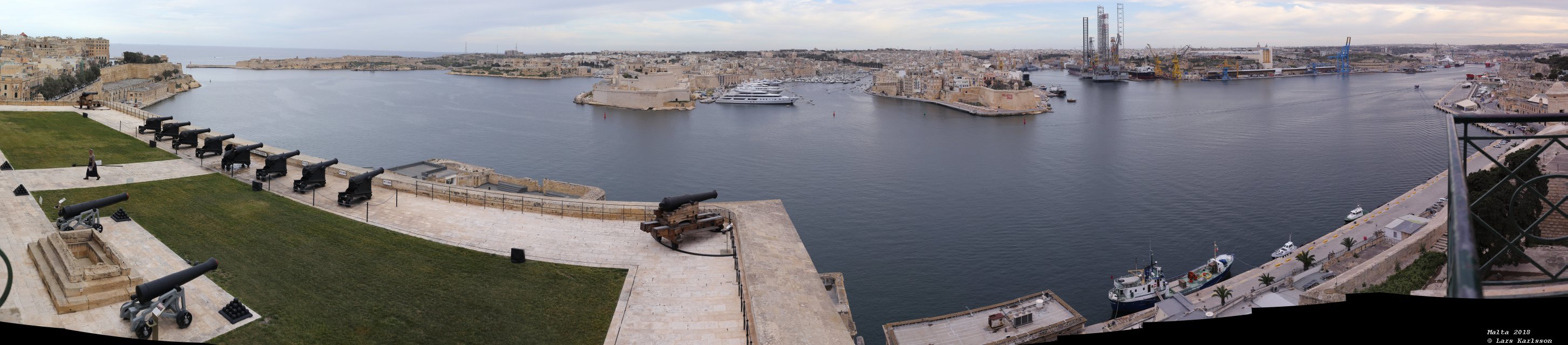 Malta, view over the Three Cities