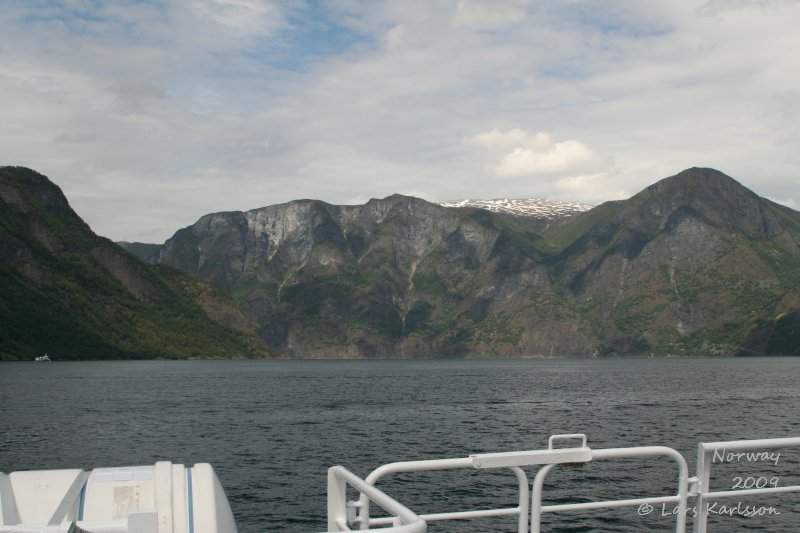 Cruise on fjords of Norway, Sognefjorden, Aurlandsfjorden, Flåm