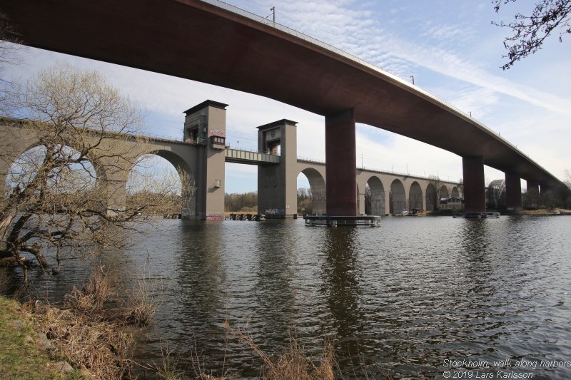 Walks along Stockholm City's harbors: From Liljeholmen to Eriksdal, 2019