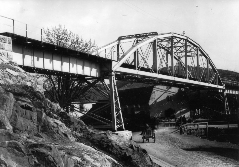 SSnJ Stockholm-Saltsjöns Järnväg, Viadukten vid Danvikstull. Stockholm-Stadsgården