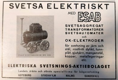 ESAB Elsvets, 1940