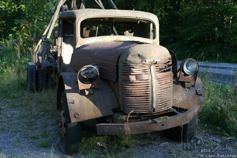 The abandoned truck in the forest, 2013