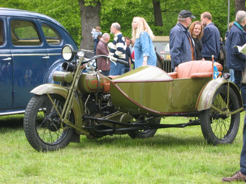 Harley Davidson with a sidecar