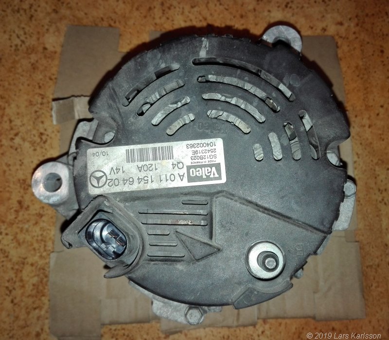 Chrysler Crossfire, alternator replacement