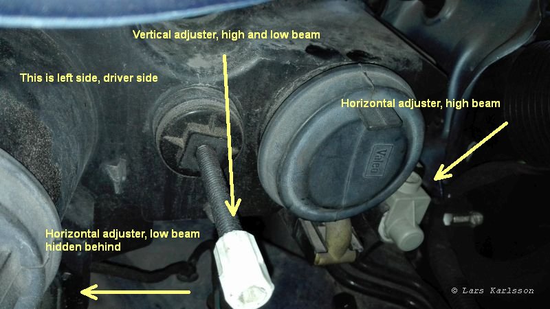 Chrysler Crossfire Headlight adjust and aligne