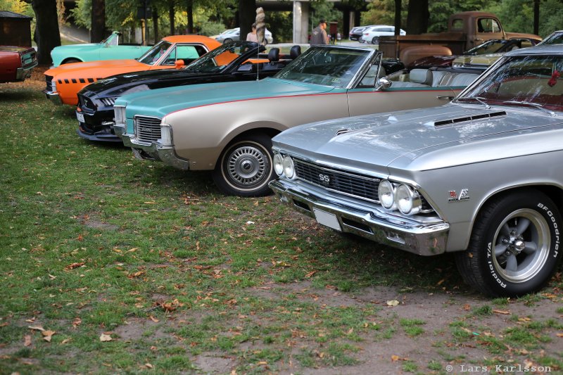 Car meeting at Svindersvik, Stockholm in Sweden