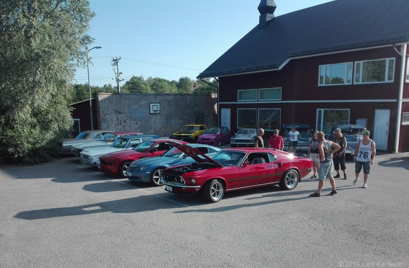 Car meeting at Svindersvik, Stockholm in Sweden